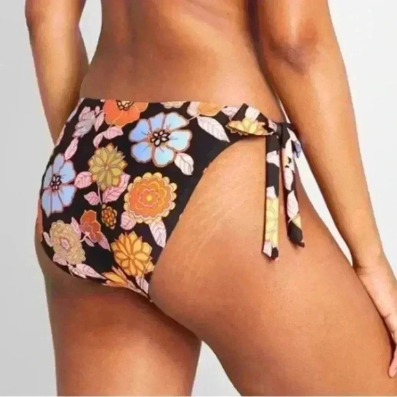 NEW Modcloth Side Tied Floral Bikini Bottom Size XS - Picture 2 of 8